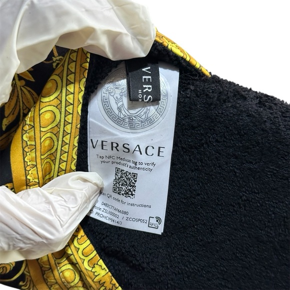 Authentic Italian Versace Black Slippers Gold Medusa I ♡ BAROQUE Luxury Designer - Picture 3 of 10